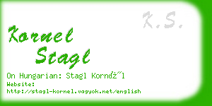 kornel stagl business card
